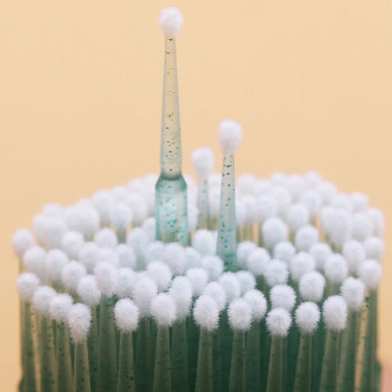 100pcs Eyelash Cleaning Brushes Micro Cotton Swab Individual Removing Makeup Brush Eyelashes Microbrush Beauty Clean Tools