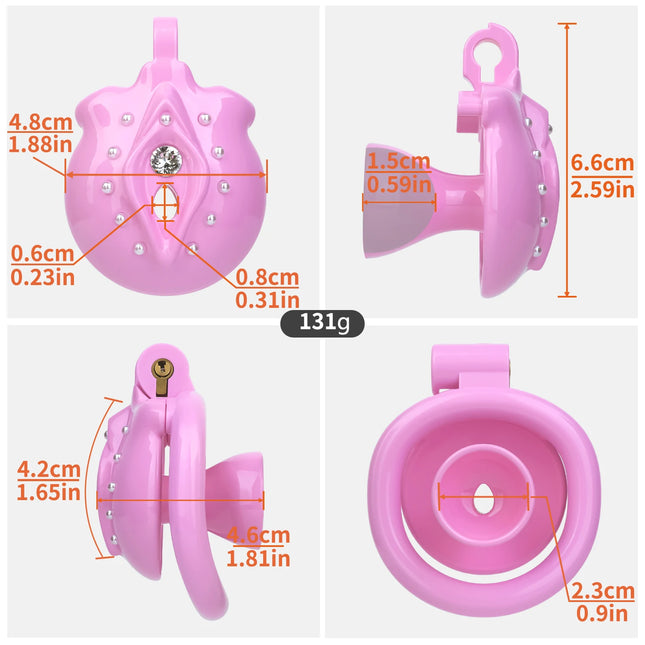 ANOSX Resin Penis Cages Crystal Inlaid Male Chastity Cage Multi-colors Cock Cages With Chastity Belt Imitation Clitoris Sex Toys