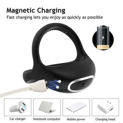 Vibrating Cock Ring for Men Silicone Penis Rings Intense Vibration Mens Vibrator Longer Harder Stronger Erection Adult Sex Toys