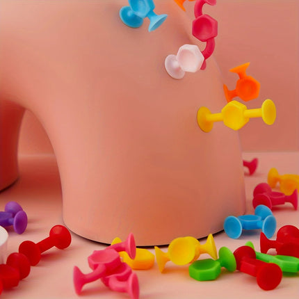 19/24/48Pcs Suction Bath Toys for Kids Soft Silicone Sucker Toys Toddlers Fidget Sensory Suction Cup Toy for Windows Travel