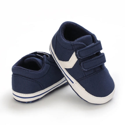 Newborn Baby Boys Girls Classic Sports Sneakers Canvas First Walkers Soft Sole Anti-Slip Comfortable Infant Toddler Shoes