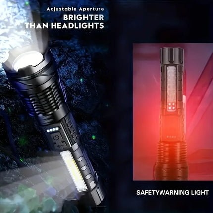 Powerful P50 Led Flashlights 2000LM Ultra Bright Tactical Light Emergency Spotlights Telescopic Zoom Light Builtin 18650 Battery