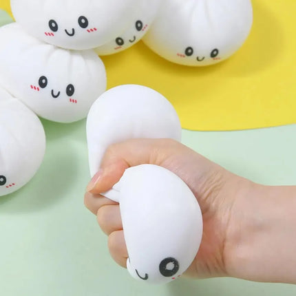 Giant Dumpling Squeeze Toy for Anxiety Relief Soft Steamed Stuffed Bun Simulation Food Fidget Decompression Dough Toy