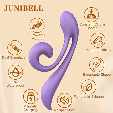 Tracy's Dog Clitoral Kissing G Spot Rabbit Vibrator Adult Toys Double Stimulation 10 Vibrations Flexible Sex Toy Full Silicone