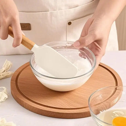 Non-baking Stick Silicone Spatula with Wooden Handle–Cake Icing&Jam Spreader,Cream Butter Cooking Baking Spatula Heat Resistant