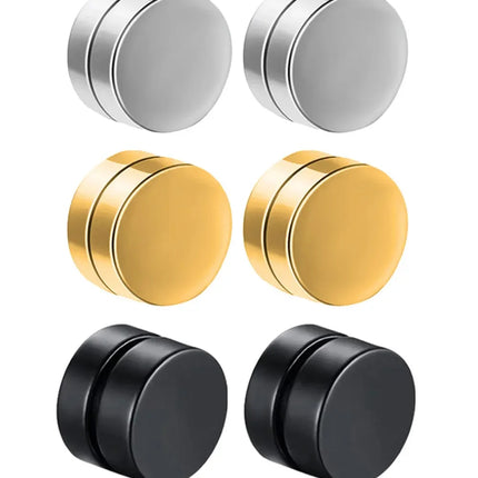 6mm/8mm/10mm/12mm Round Circle Non Piercing Strong Magnet Magnetic Mens Ear Clip Non Piercing Earrings Fake Earrings Jewelry