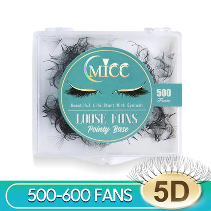 500 Fans 7mm-16mm Sharp Slim Narrow Stem Premade Volume Fans Thin Pointy Base Eyelashes Extensions Loose Fans Makeup Cilia