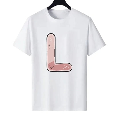 Letter Number Woman Black Summer Round Neck Parent-child Clothing Casual Tops Unisex Comfort Short Sleeves T-Shirt Men Blouses