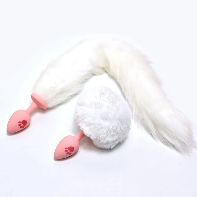 Silicone  Tail Anal Plug Fox Pattern Butt Plug Adult Cosplay Intimate Toys for All