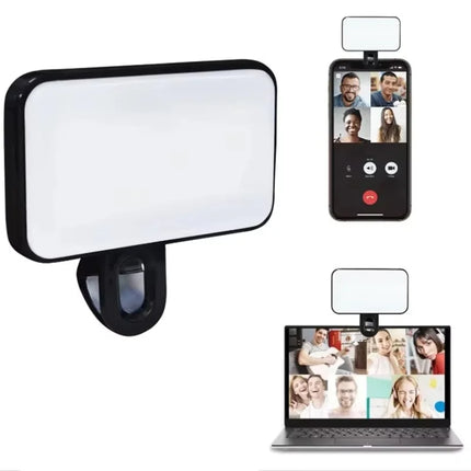 Pocket LED Selfie Light Mini Selfie Fill Light 3 Color Modes Adjustable Brightness Mobile Phone Computer Photography LED Light