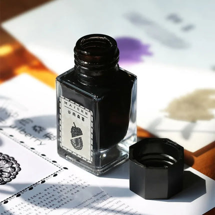 MAJOHN 18/50ml Fountain Pen Ink Cartridge Refill Various Color Glass Bottled Fountain Pen Ink Stationery Office School Supplies