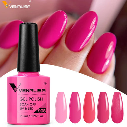 Venalisa Nail Gel Polish Semi Permanent Salon Quality TPO Free Glitter 7.5ml Soak off UV LED Nail Gel Varnish