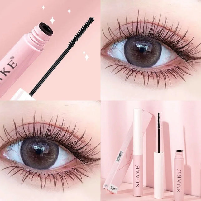 Black Brown Mascara Slim Brush Head Long Curled Eyelash Lift Cream Not Easy To Smudge Lashes Lengthening Pigment Big Eyes Makeup