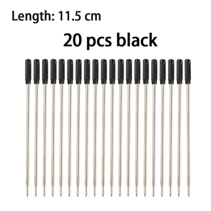 Compatible Ballpoint Pen Refills, Crystal Pen Refills 1.0mm Medium Point Black & Blue, Medium Point Metal Refill