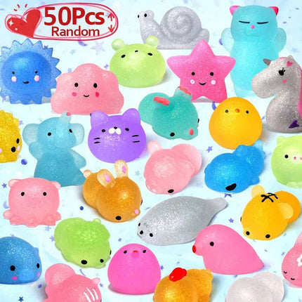 50-5PCS Kawaii Squishies Mochi Anima Squishy Toys For  Antistress Ball Squeeze Party Favors Stress Relief Toys For Birthday