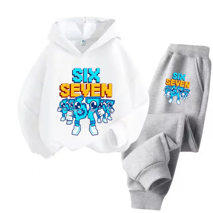 Six Seven Print Kids Hoodies Sets Italian Brainrot Steal A BrainRot Trucksuit Children's 67 Korean Sweatshirt Girls Boys Clothes