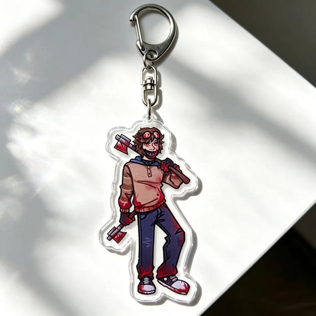 Cartoon Chibi Ticci Toby Keychain Accessories Bag Game Keyrings Jewelry Manga Fans Gifts