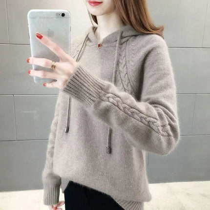 Plain Baggy Hoodies Sweatshirt for Women Korean Popular Clothes Basic Long Sleeve Cheap New in Nice Color Kpop Woman Hooded Tops