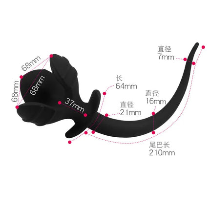 Silicone Dog Tail Anal Plug G Spot Prostate Massager Butt Open Plug Anal Dilator Couples Roleplay Cosplay Kit Erotic Accessories