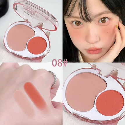 Blush Powder Palette Natural Matte Brighten  Potato Mud Milk Peach Pink Purple Apricot Rubores Rouge Korean Dupes Blusher Makeup