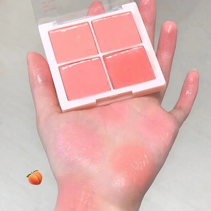 Multi-Purpose Creamy Blush Waterproof Moisturizing Highlighter Mud Cream Cheek Eyes Watery Peach Rouge Contour Tint Cosmetics