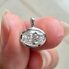 Silver Pendant / 4Carat-8x11mm