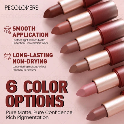 1PC Soft Nude Pink Matte Lipstick, Versatile for Daily Wear and Dates, Smooth Application, Long-Lasting and Smudge-Proof