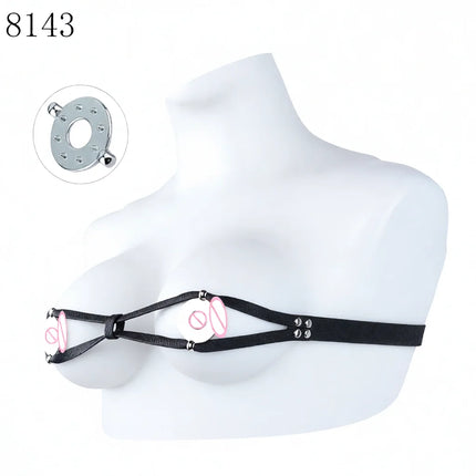 QKKQ Stainless Steel Chest Clamp Breast Bondage Nipples Pleasure Wearable Erotic Bra Nipple Stimulation For Women Sexy Tools
