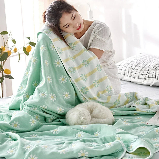 Chiffon towel, 6-layer cotton duvet, adult and children, double bed, air conditioner, fine duvet, extra large bedding