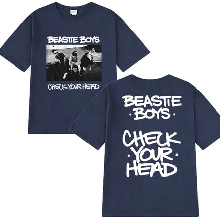 Hip Hop Groups Beastie Boys Check Your Head Album print T shirt Unisex vintage Summer short sleeve T-shirts Men Women Cotton Top