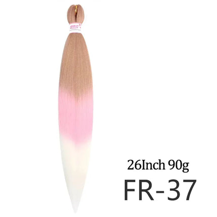 Pre-stretched long braided hair 26-inch crochet braided hair synthetic African Ombre giant Xpression braided hair