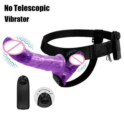 Thrusting Realistic Double Dildo Vibrators For Lesbian Bondage Harness Strap On Sex Toys For Women Lesbian Adult Sex Products 18
