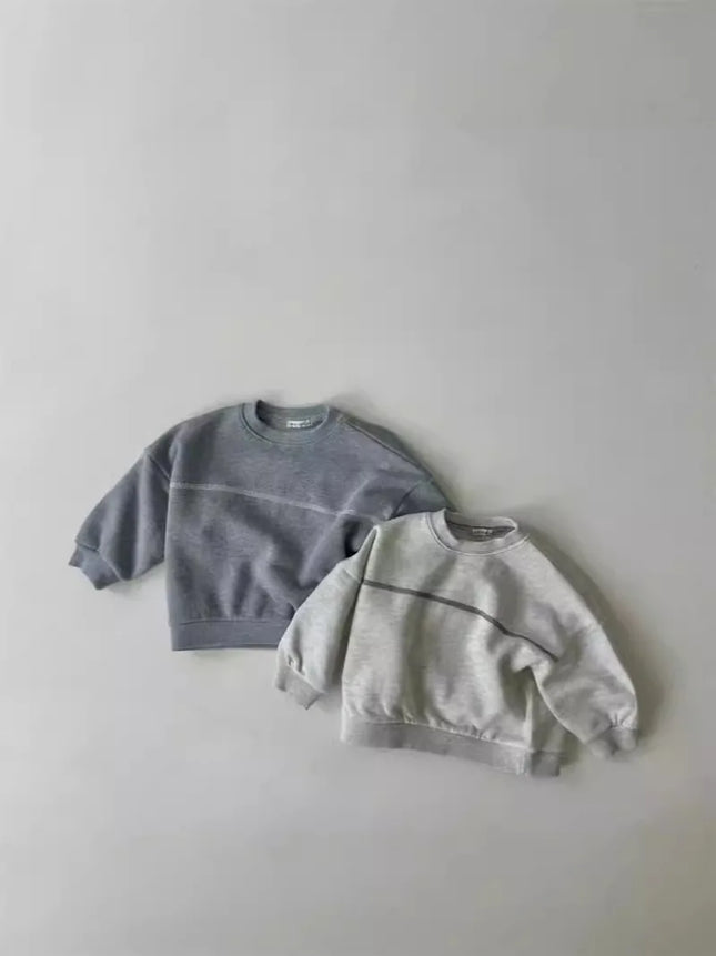 2025 Autumn New Baby Simple Versatile Sports Set Infant Boys Sweatshirt + Pants 2pcs Suit Cotton Kids Girls Solid Casual Outfits