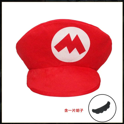 Super Mario Children Hat Peaked Cap Mario Bros Cosplay Prop Dress Up Supplies Hot Game Cute Caps Party Favors Kid Birthday Gift