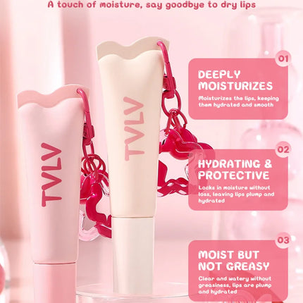Tvlv Color Lip Gloss Lip Balm Lip Oil Three-In-One |   Autumn and Winter Essential Moisturizing Lip Care, Lip Wrinkle Reduction, Anti-Cracking, and Brightening
