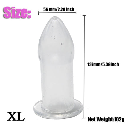 Hollow Vaginal Speculum Peeking Anal Butt Plug Vagina Expander Tunnel Anus Dilator Enema Sex Toys for Adult Women Gay Men