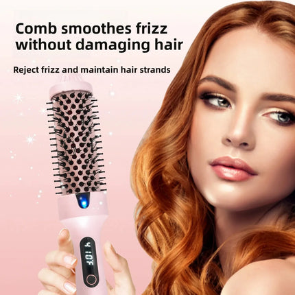 2 in 1 Electric Heat Straightening And Curling Comb Hair Styling Tool Multi Functional 38Mm Brush for Salon Household use