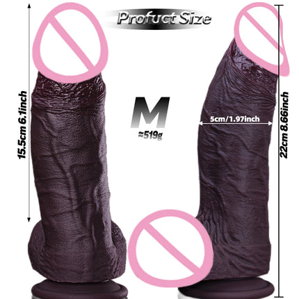 Fat Realistic Dildo Big Real Skin Silicone Huge Thick Dildo Giant Anal Soft Dildos with Suction Cup for Women Men G-spot Sex Toy