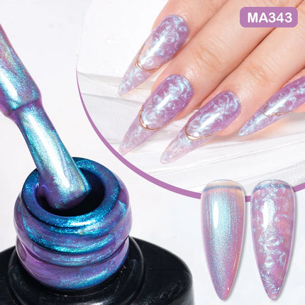 MEET ACROSS 7ml Rubber Base Gel Glitter Nude Pink White 2 In 1 Gel Nail Polish Nail Art Varnish For Nails Winter Autumn Manicure