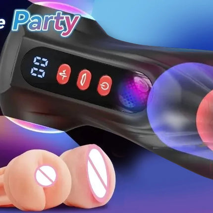 Male Masturbator 3 Sleeves Pocket Pussy Penis Pump with 9 Sucking & 9 Vibrating APP Control Mens Sex Toy Adult Sex Toys for Men