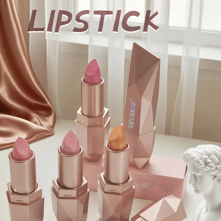 SAM SUGAR  6-color dazzling gold moisturizing long-lasting lipstick Diamond pearl fine sparkle color lipstick