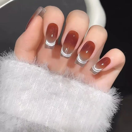 10ml Holographic Glitter Mirror Porcelain White Cat Eye Gel Polish Semi-permanent Enamels for Nails Supplies for Professionals
