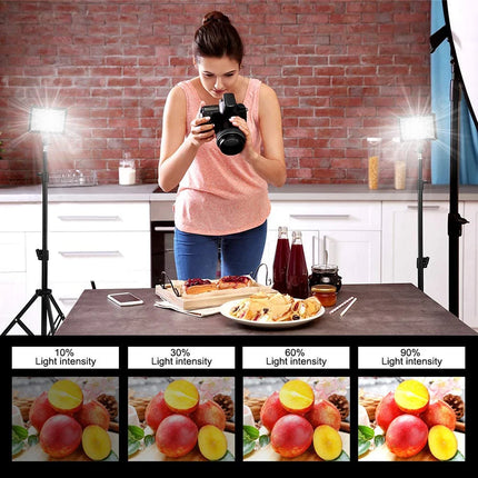 LED Photography Video Light Panel Lighting Photo Studio Lamp Kit For Shoot Live Streaming With Tripod Phone Stand RGB Filters