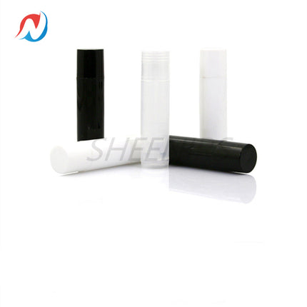 100pcs  3/16 Oz (5.5 ml) Empty Lip Balm Tubes lipstick container Round with White Caps for DIY Lipstick homemade Lip Gloss Stick
