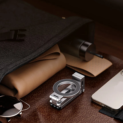 For Magsafe Airplane Phone Holder Foldable Tripod Portable Magnetic Phone Holder 360 Rotating Travel Phone Stand