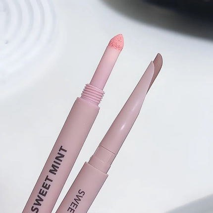 Double Head Lying Silkworm Pen Waterproof Lasting Matte Pearl Fine Brightening Shadow Pen Under Eyelid Outline Eyeshadow Pencil
