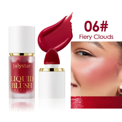 6 Color liquid powder blusher is durable and natural, easy to mix, light in texture, suitable for all skin colors, and suitabl