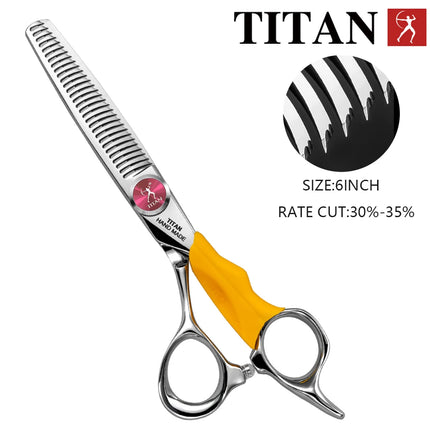 TITAN Professional Hairdresser Scissors Barber Scissors Hair Cutting Thinning Set of 5.5/6.0/6.5/7.0 Inch Japan 440C Steel