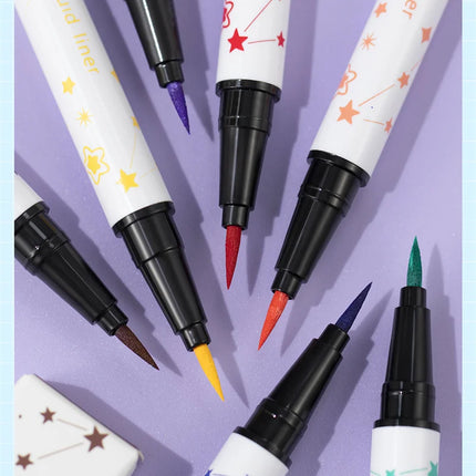 1Pc Quickily Drying Colorful Eyeliners Pencil Eyes Cosmetics Matte Liquid Eyeliners Waterproof Lasting White Sweatproof  Make Up