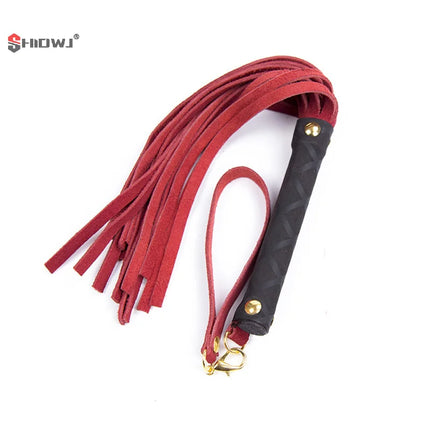 Pu Leather Pimp Whip Tassel Racing Crop Party Flogger Hand Cuffs Queen Colourful Equestrianism Horse Riding